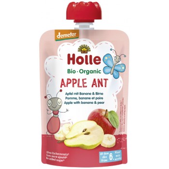 Detské bio pyré jablko, banán a hruška od 6 mesiaca Apple Ant